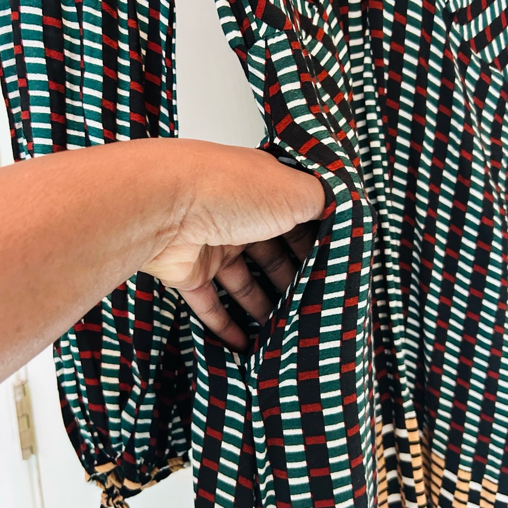 MAEVE Gianna Anthropologie tunic dress multicolored geometric print festival - Picture 6 of 12